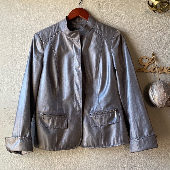 Lafayette 148 New York Metallic Jacket - Picture 1 of 6